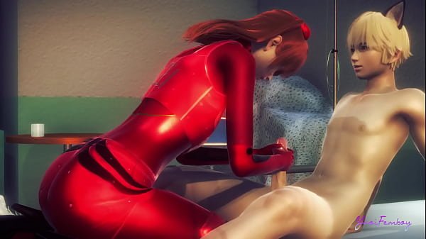 Evangelion Yaoi Femboy Asuka’s Tentative Swallow