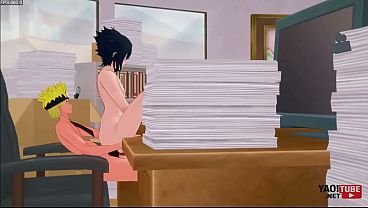 Passionate Encounter: Naruto and Sasuke’s Intimate Moment in the Hokage’s Office