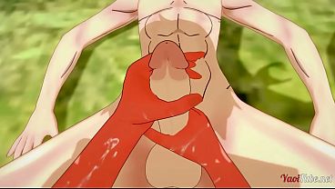 Kimetsu No Yaiba Yaoi Inosuke x Tanjiro Handjob and Footjob